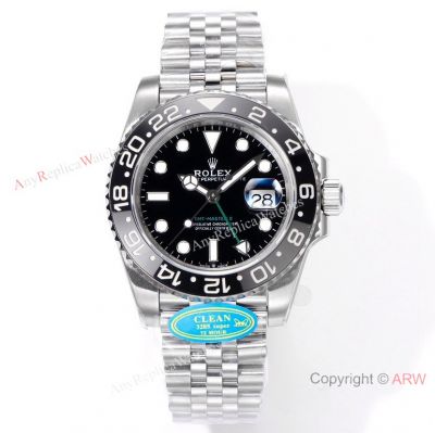 Clean Factory Top Replica Rolex new GMT-Master II Jueilee Black-Grey Bezel 904L CF Swiss 3285 Watch